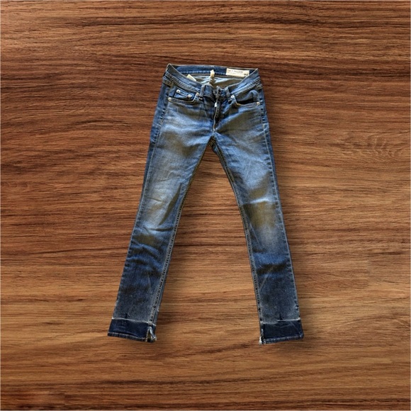 Rag & Bone Ankle Skinny Jeans - size 24 pockets zipper crop jeans - Picture 1 of 16